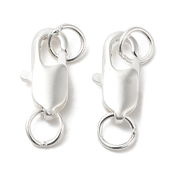 PandaHall Brass Lobster Claw Clasps, with Jump Rings, 925 Sterling Silver Plated, 12x6x2.5mm, Hole: 3mm Brass
PandaHall Brass Lobster Claw Clasps, with Jump Rings, 925 Sterling Silver Plated, 12x6x2.5mm, Hole: 3mm Brass