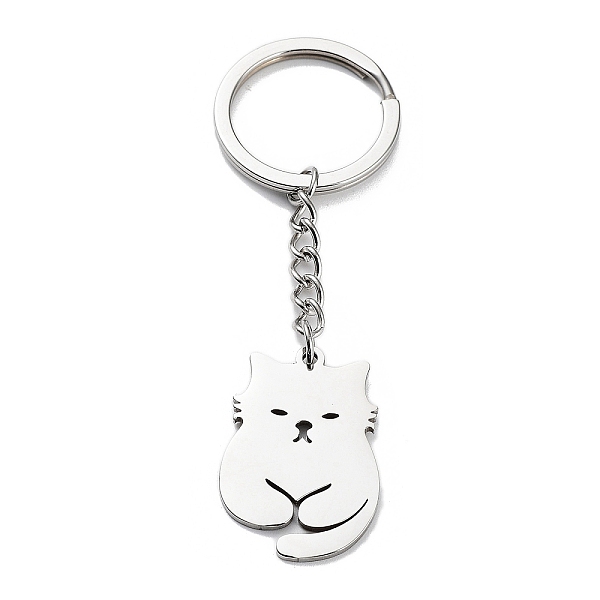 PandaHall Animal 304 Stainless Steel Pendant Keychains, with Key Ring, Stainless Steel Color, Cat Shape, 8.1cm Stainless Steel Cat Shape
PandaHall Animal 304 Stainless Steel Pendant Keychains, with Key Ring, Stainless Steel Color, Cat Shape, 8.1cm Stainless Steel Cat Shape
