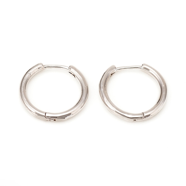 PandaHall Brass Huggie Hoop Earrings, Ring, Platinum, 16x17x2mm, Pin: 1mm Brass Ring
PandaHall Brass Huggie Hoop Earrings, Ring, Platinum, 16x17x2mm, Pin: 1mm Brass Ring