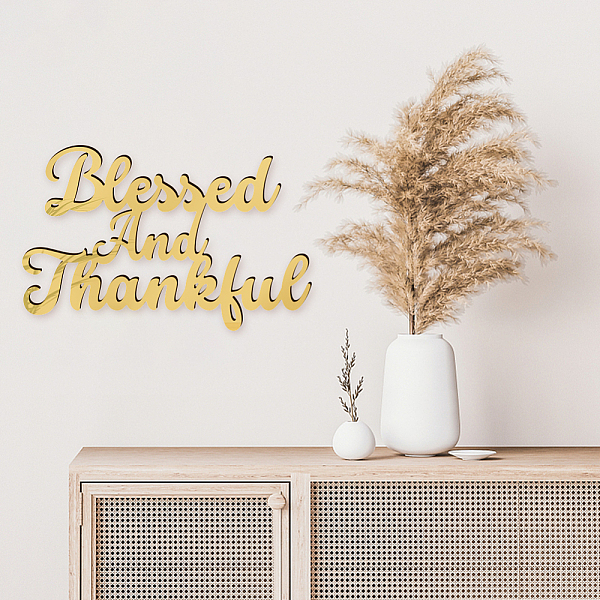 PandaHall Wood & Acrylic Wall Art Decorations, for Front Porch, Living Room, Kitchen, Word Blessed and Thankful, 192x300x10mm, 2pcs/set Wood...
PandaHall Wood & Acrylic Wall Art Decorations, for Front Porch, Living Room, Kitchen, Word Blessed and Thankful, 192x300x10mm, 2pcs/set Wood...