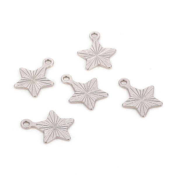 PandaHall 201 Stainless Steel Charms, Laser Cut, Star, Stainless Steel Color, 13.5x10.8x0.8mm, Hole: 1.4mm 201 Stainless Steel Star
PandaHall 201 Stainless Steel Charms, Laser Cut, Star, Stainless Steel Color, 13.5x10.8x0.8mm, Hole: 1.4mm 201 Stainless Steel Star
