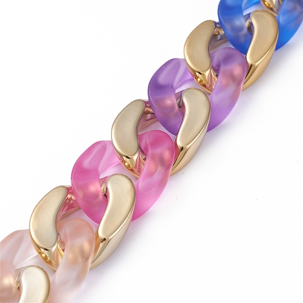 PandaHall Handmade CCB Plastic & Transparent Acrylic Cuban Link Chains, Twisted Chains, for Jewelry Making, Colorful, Golden, Link...
PandaHall Handmade CCB Plastic & Transparent Acrylic Cuban Link Chains, Twisted Chains, for Jewelry Making, Colorful, Golden, Link...