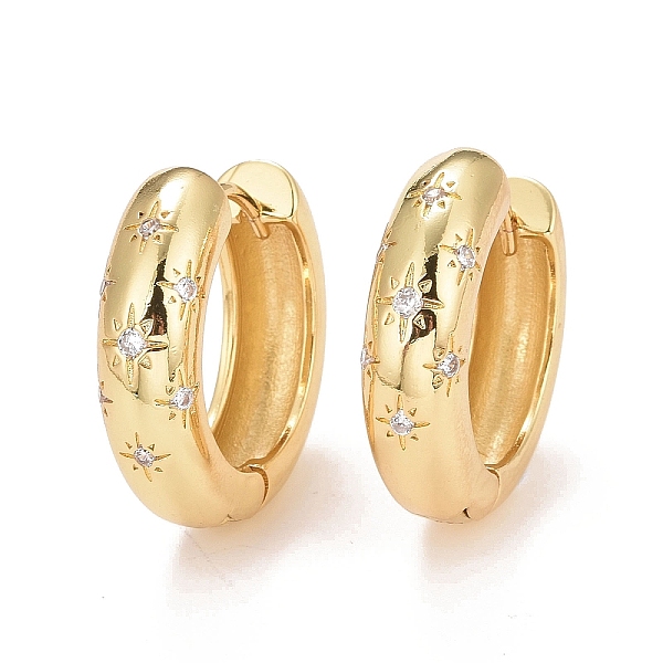 PandaHall Clear Cubic Zirconia Star Hoop Earrings, Brass Chunky Earrings for Women, Cadmium Free & Nickel Free & Lead Free, Real 18K Gold...
PandaHall Clear Cubic Zirconia Star Hoop Earrings, Brass Chunky Earrings for Women, Cadmium Free & Nickel Free & Lead Free, Real 18K Gold...