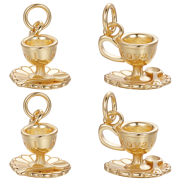 PandaHall Beebeecraft Brass Pendants, with Jump Rings, Cadmium Free & Lead Free, Cup with Saucer & Word Roya, Real 18K Gold Plated, 15mm...
PandaHall Beebeecraft Brass Pendants, with Jump Rings, Cadmium Free & Lead Free, Cup with Saucer & Word Roya, Real 18K Gold Plated, 15mm...