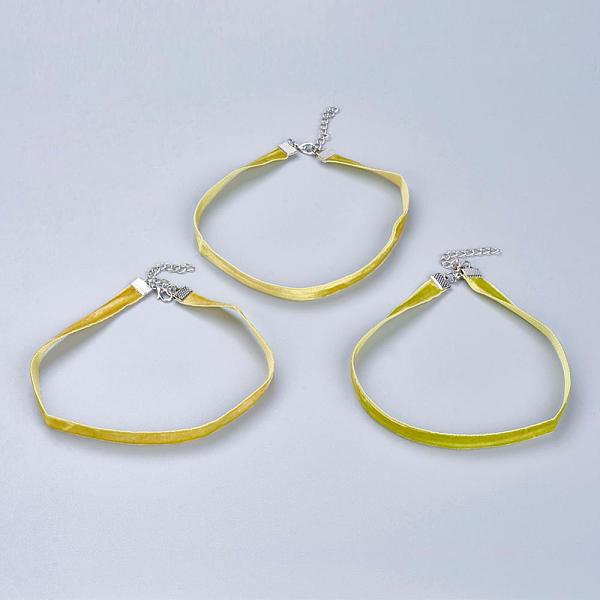 PandaHall Cloth Gothic Choker Necklaces, with Iron Finding, Platinum, Green Yellow, 12.2 inch(31cm) Cloth Green
PandaHall Cloth Gothic Choker Necklaces, with Iron Finding, Platinum, Green Yellow, 12.2 inch(31cm) Cloth Green