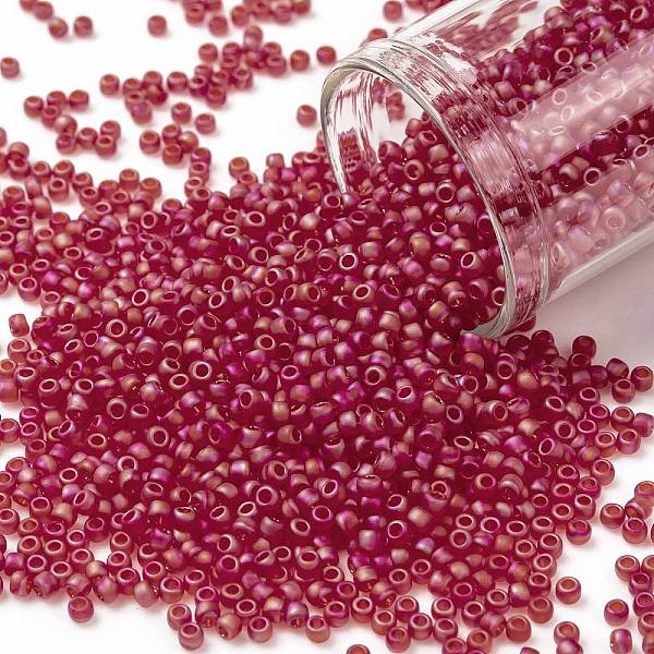 PandaHall TOHO Round Seed Beads, Japanese Seed Beads, (165BF) Transparent AB Frost Siam Ruby, 11/0, 2.2mm, Hole: 0.8mm, about 1110pcs/10g..., Red
PandaHall TOHO Round Seed Beads, Japanese Seed Beads, (165BF) Transparent AB Frost Siam Ruby, 11/0, 2.2mm, Hole: 0.8mm, about 1110pcs/10g..., Red