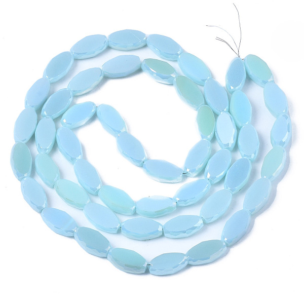 PandaHall Electroplate Glass Beads Strands, AB Color Plated, Faceted, Rice, Medium Turquoise, 10x6x3.5mm, Hole: 1.4mm, about 50pcs/strand...
PandaHall Electroplate Glass Beads Strands, AB Color Plated, Faceted, Rice, Medium Turquoise, 10x6x3.5mm, Hole: 1.4mm, about 50pcs/strand...