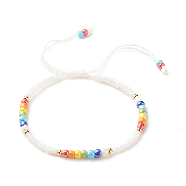 PandaHall Glass Seed Beaded Bracelet, Adjustable Bracelet for Women, Colorful, Inner Diameter: 2-3/8~3-3/4 inch(5.9~9.6cm) Glass
PandaHall Glass Seed Beaded Bracelet, Adjustable Bracelet for Women, Colorful, Inner Diameter: 2-3/8~3-3/4 inch(5.9~9.6cm) Glass