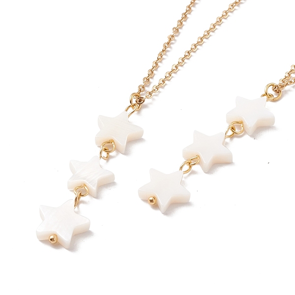 PandaHall Natural Shell Star Pendant Necklace with 304 Stainless Steel Cable Chain for Women, Golden, 17.76~17.91 inch(45.1~45.5cm) Shell..., White
PandaHall Natural Shell Star Pendant Necklace with 304 Stainless Steel Cable Chain for Women, Golden, 17.76~17.91 inch(45.1~45.5cm) Shell..., White