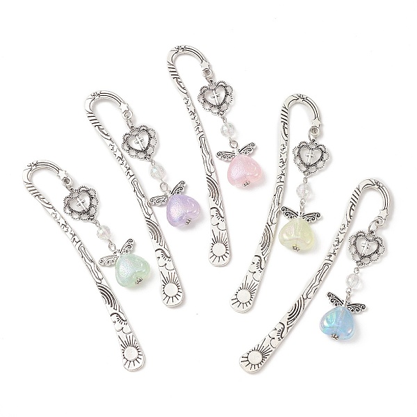 PandaHall Tibetan Style Alloy Hook Bookmarks, with Luminous Acrylic Heart & Alloy Cross, Angle Pendant Bookmark, Mixed Color, 122x22.5x2.5mm..., Multicolor
PandaHall Tibetan Style Alloy Hook Bookmarks, with Luminous Acrylic Heart & Alloy Cross, Angle Pendant Bookmark, Mixed Color, 122x22.5x2.5mm..., Multicolor