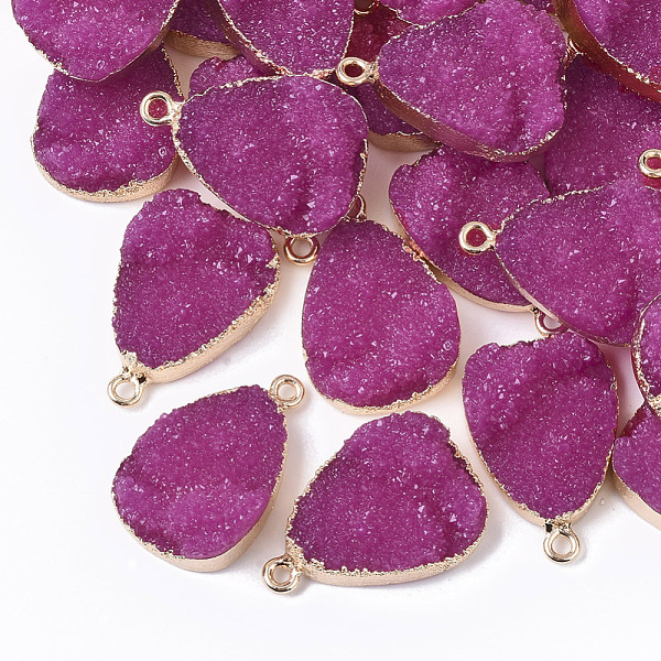 PandaHall Druzy Resin Pendants, with Edge Light Gold Plated Iron Loops, Teardrop, Medium Violet Red, 26.5x17x8.5mm, Hole: 1.8mm Iron+Resin...
PandaHall Druzy Resin Pendants, with Edge Light Gold Plated Iron Loops, Teardrop, Medium Violet Red, 26.5x17x8.5mm, Hole: 1.8mm Iron+Resin...