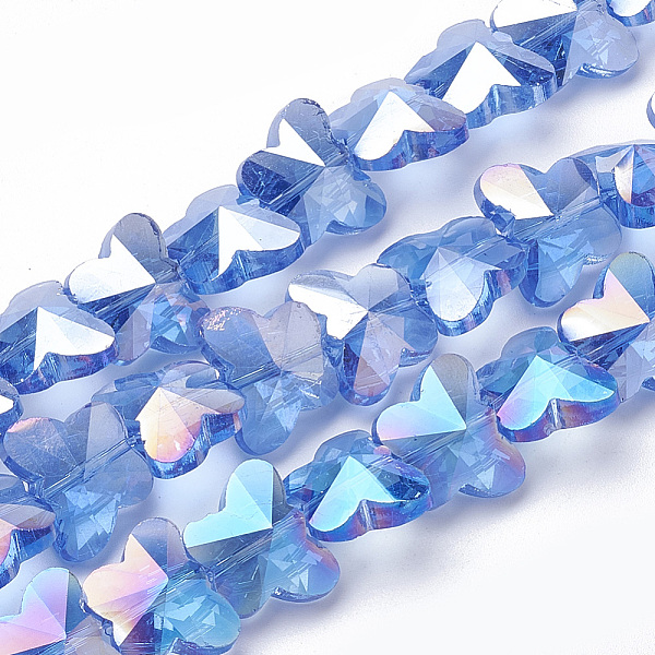 PandaHall Electroplate Glass Beads, AB Color Plated, Faceted, Butterfly, Royal Blue, 12x14.5x7.5mm, Hole: 1mm Glass Butterfly
PandaHall Electroplate Glass Beads, AB Color Plated, Faceted, Butterfly, Royal Blue, 12x14.5x7.5mm, Hole: 1mm Glass Butterfly