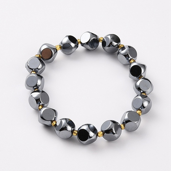 PandaHall Terahertz Stone Beads Stretch Bracelets, Faceted, Six Sided Celestial Dice, Inner Diameter: 2~2-1/8 inch(5~5.3cm) Terahertz Stone
PandaHall Terahertz Stone Beads Stretch Bracelets, Faceted, Six Sided Celestial Dice, Inner Diameter: 2~2-1/8 inch(5~5.3cm) Terahertz Stone