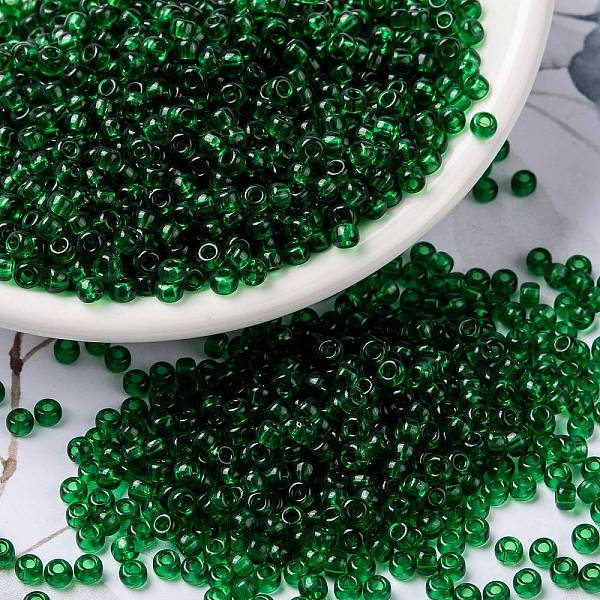 PandaHall MIYUKI Round Rocailles Beads, Japanese Seed Beads, 8/0, (RR146) Transparent Green, 8/0, 3mm, Hole: 1mm, about 422~455pcs/10g Glass...
PandaHall MIYUKI Round Rocailles Beads, Japanese Seed Beads, 8/0, (RR146) Transparent Green, 8/0, 3mm, Hole: 1mm, about 422~455pcs/10g Glass...