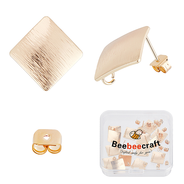 PandaHall Beebeecraft 20Pcs/Box 18K Gold Plated Earring Findings Rhombus Posts Stud Earrings Components with Loop and 20Pcs Earring Backs...
PandaHall Beebeecraft 20Pcs/Box 18K Gold Plated Earring Findings Rhombus Posts Stud Earrings Components with Loop and 20Pcs Earring Backs...