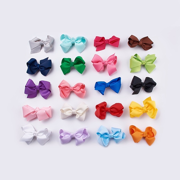 PandaHall Grosgrain Bowknot Alligator Hair Clips, with Iron Alligator Clips, Mixed Color, 40~50x70~82x25~30mm Polyester Multicolor
PandaHall Grosgrain Bowknot Alligator Hair Clips, with Iron Alligator Clips, Mixed Color, 40~50x70~82x25~30mm Polyester Multicolor