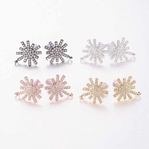 PandaHall Brass Micro Pave Cubic Zirconia Stud Earring Findings, with Loop, Lead Free & Cadmium Free, Shining Star, Mixed Color, 18x15x2.5mm...
PandaHall Brass Micro Pave Cubic Zirconia Stud Earring Findings, with Loop, Lead Free & Cadmium Free, Shining Star, Mixed Color, 18x15x2.5mm...