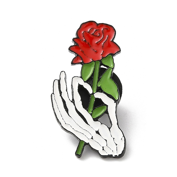 PandaHall Skeleton Hand & Rose Enamel Pins, Black Zinc Alloy Brooches for Backpack Clothes, Halloween Theme, FireBrick, 32x16x1.5mm..., Red
PandaHall Skeleton Hand & Rose Enamel Pins, Black Zinc Alloy Brooches for Backpack Clothes, Halloween Theme, FireBrick, 32x16x1.5mm..., Red