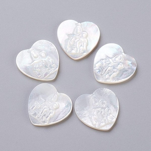 PandaHall Natural White Shell Mother of Pearl Shell Cabochons, Heart with Virgin Mary, 14.5x14.7x2mm White Shell Heart
PandaHall Natural White Shell Mother of Pearl Shell Cabochons, Heart with Virgin Mary, 14.5x14.7x2mm White Shell Heart