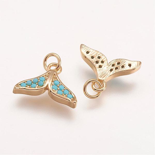 PandaHall Brass Micro Pave Grade AAA Cubic Zirconia Charms, Whale Tail, Cadmium Free & Nickel Free & Lead Free, Real 18K Gold Plated...
PandaHall Brass Micro Pave Grade AAA Cubic Zirconia Charms, Whale Tail, Cadmium Free & Nickel Free & Lead Free, Real 18K Gold Plated...
