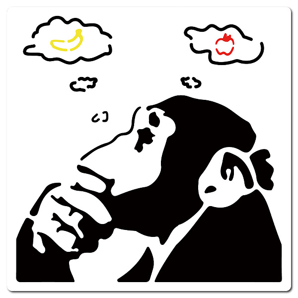 PandaHall PET Plastic Drawing Painting Stencils Templates, Square, Creamy White, Monkey Pattern, 30x30cm Plastic Monkey
PandaHall PET Plastic Drawing Painting Stencils Templates, Square, Creamy White, Monkey Pattern, 30x30cm Plastic Monkey