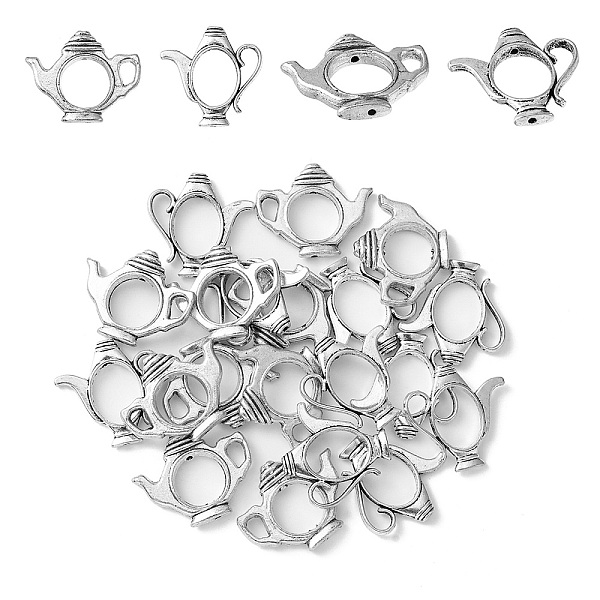 PandaHall 20Pcs 2 Styles Tibetan Style Alloy Bead Frame, Teapot, Cadmium Free & Lead Free, Antique Silver, 18.5~21x21~23x3~3.5mm, Hole...
PandaHall 20Pcs 2 Styles Tibetan Style Alloy Bead Frame, Teapot, Cadmium Free & Lead Free, Antique Silver, 18.5~21x21~23x3~3.5mm, Hole...