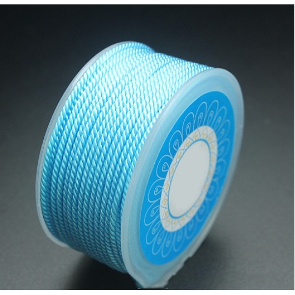 PandaHall Round Nylon Cords, Milan Cords/Twisted Cords, Light Sky Blue, 2.5mm, about 10.93 yards(10m)/roll Nylon Blue
PandaHall Round Nylon Cords, Milan Cords/Twisted Cords, Light Sky Blue, 2.5mm, about 10.93 yards(10m)/roll Nylon Blue
