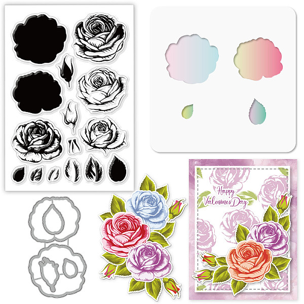 PandaHall GLOBLELAND Roses Cut Dies & Clear Stamp & Painting Stencils Flowers Embossing Template Silicone Stamp Hollow Painting Stencil Set...
PandaHall GLOBLELAND Roses Cut Dies & Clear Stamp & Painting Stencils Flowers Embossing Template Silicone Stamp Hollow Painting Stencil Set...