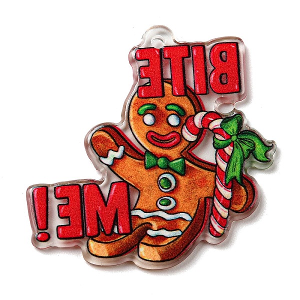 PandaHall Acrylic Pendant, Christmas Theme, Gingerbread Man, 38.5x39x2mm, Hole: 1.6mm Acrylic Gingerbread Man
PandaHall Acrylic Pendant, Christmas Theme, Gingerbread Man, 38.5x39x2mm, Hole: 1.6mm Acrylic Gingerbread Man