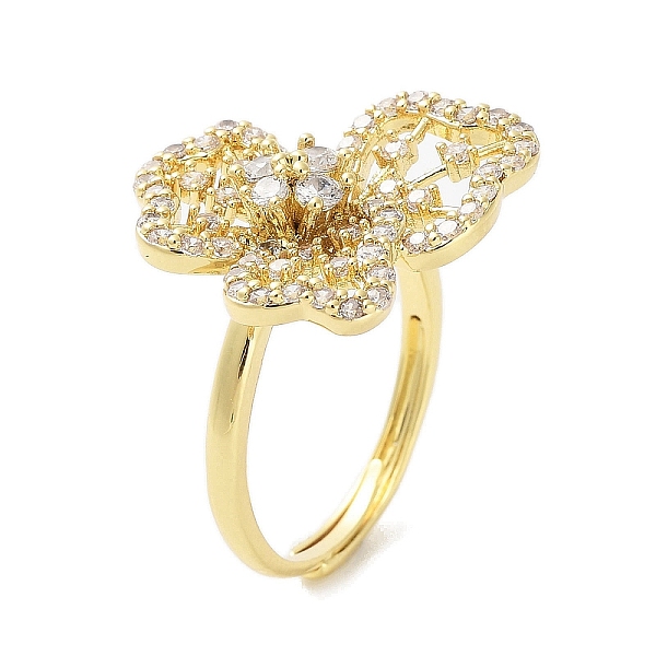 PandaHall Rack Plating Brass Micro Pave Cubic Zirconia Adjustable Flower Rings, Long-Lasting Plated for Women, Lead Free & Cadmium Free...
PandaHall Rack Plating Brass Micro Pave Cubic Zirconia Adjustable Flower Rings, Long-Lasting Plated for Women, Lead Free & Cadmium Free...
