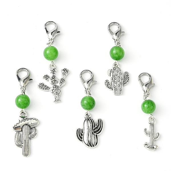 PandaHall Alloy Cactus Pendant Decoration, with Natural Mashan Jade Beads and Zinc Alloy Lobster Claw Clasps, Antique Silver & Platinum...
PandaHall Alloy Cactus Pendant Decoration, with Natural Mashan Jade Beads and Zinc Alloy Lobster Claw Clasps, Antique Silver & Platinum...