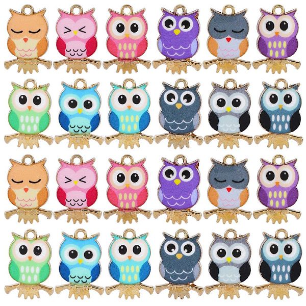 PandaHall 36Pcs 12 Colors Alloy Enamel Pendants, Owl Charm, Cadmium Free & Nickel Free & Lead Free, Golden, Mixed Color, 21.5x15x2.3mm, Hole..., Multicolor
PandaHall 36Pcs 12 Colors Alloy Enamel Pendants, Owl Charm, Cadmium Free & Nickel Free & Lead Free, Golden, Mixed Color, 21.5x15x2.3mm, Hole..., Multicolor