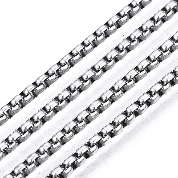 PandaHall 201 Stainless Steel Box Chains, with Spool, Unwelded, Stainless Steel Color, 2.5x2.5x1.3mm, about 82.02 Feet(25m)/roll 201...
PandaHall 201 Stainless Steel Box Chains, with Spool, Unwelded, Stainless Steel Color, 2.5x2.5x1.3mm, about 82.02 Feet(25m)/roll 201...