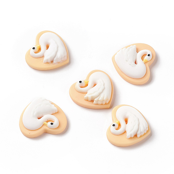 PandaHall Opaque Resin Cabochons, Heart with Swan, White, 18.5x16x8mm Resin Heart White
PandaHall Opaque Resin Cabochons, Heart with Swan, White, 18.5x16x8mm Resin Heart White