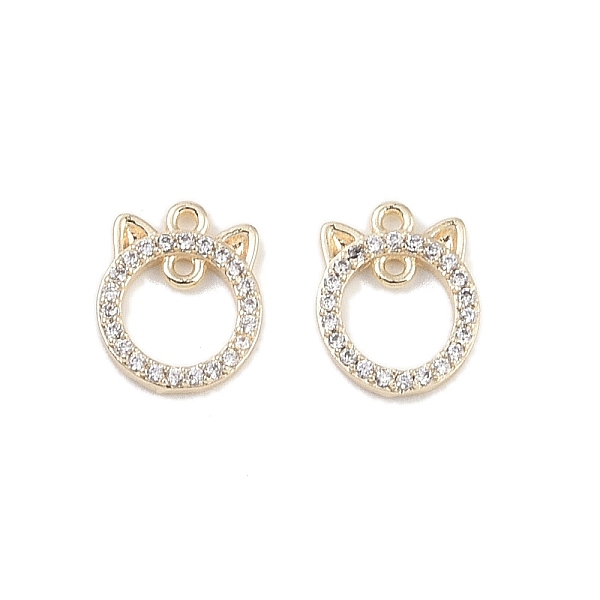 PandaHall Brass Micro Pave Clear Cubic Zirconia Connector Charms, Hollow Cat Links, Real 18K Gold Plated, 10x8x1.4mm, Hole: 0.8mm...
PandaHall Brass Micro Pave Clear Cubic Zirconia Connector Charms, Hollow Cat Links, Real 18K Gold Plated, 10x8x1.4mm, Hole: 0.8mm...