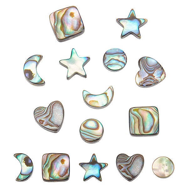 PandaHall 10Pcs 5 Styles Natural Abalone Shell/Paua Shell Beads Sets, Star & Heart & Square, Mixed Shapes, 8.5~10x8.5~10.5x3.5mm, Hole...
PandaHall 10Pcs 5 Styles Natural Abalone Shell/Paua Shell Beads Sets, Star & Heart & Square, Mixed Shapes, 8.5~10x8.5~10.5x3.5mm, Hole...