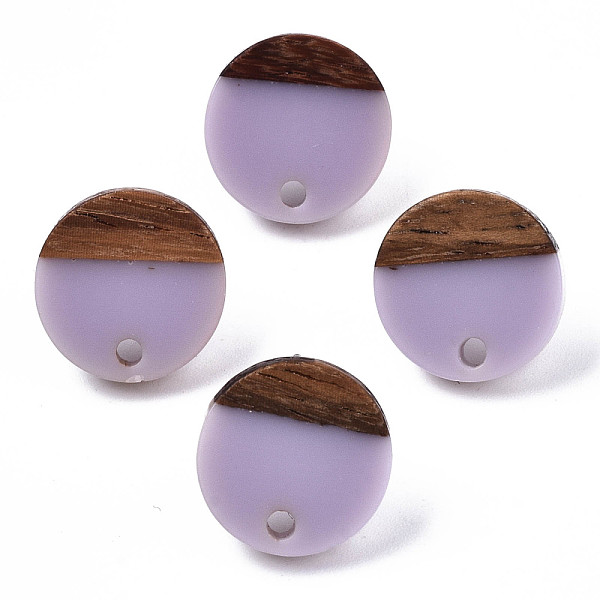 PandaHall Opaque Resin & Walnut Wood Stud Earring Findings, with 304 Stainless Steel Pin, Flat Round, Lilac, 14mm, Hole: 1.8mm, Pin: 0.7mm..., Purple
PandaHall Opaque Resin & Walnut Wood Stud Earring Findings, with 304 Stainless Steel Pin, Flat Round, Lilac, 14mm, Hole: 1.8mm, Pin: 0.7mm..., Purple