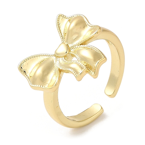 PandaHall Brass Open Cuff Rings, Bowknot Ring for Women, Real 18K Gold Plated, 3mm, Inner Diameter: 18mm Brass Bowknot
PandaHall Brass Open Cuff Rings, Bowknot Ring for Women, Real 18K Gold Plated, 3mm, Inner Diameter: 18mm Brass Bowknot