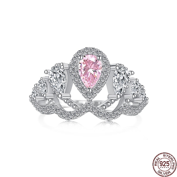 PandaHall Rhodium Plated 925 Sterling Silver Pave Pink Cubic Zirconia Hollow Finger Ring for Women, Crown, Real Platinum Plated, 1.4mm, US...
PandaHall Rhodium Plated 925 Sterling Silver Pave Pink Cubic Zirconia Hollow Finger Ring for Women, Crown, Real Platinum Plated, 1.4mm, US...