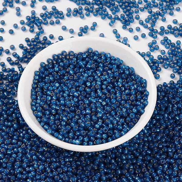 PandaHall MIYUKI Round Rocailles Beads, Japanese Seed Beads, 8/0, (RR648) Dyed Denim Blue Silverlined Alabaster, 8/0, 3mm, Hole: 1mm, about...
PandaHall MIYUKI Round Rocailles Beads, Japanese Seed Beads, 8/0, (RR648) Dyed Denim Blue Silverlined Alabaster, 8/0, 3mm, Hole: 1mm, about...