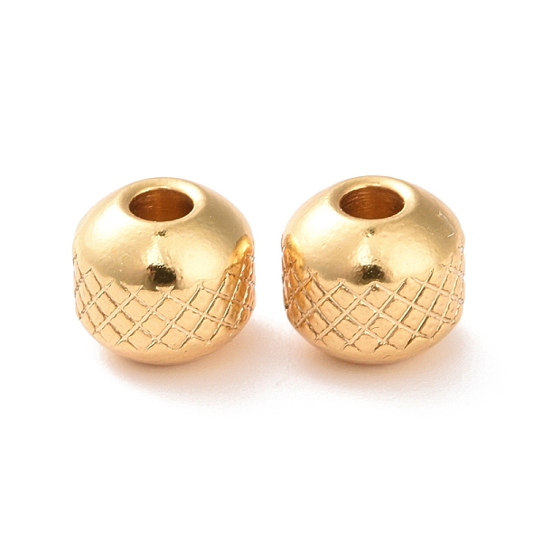 PandaHall 304 Stainless Steel Beads, Round with Ripples, Golden, 6x5mm, Hole: 1.5mm 304 Stainless Steel Round
PandaHall 304 Stainless Steel Beads, Round with Ripples, Golden, 6x5mm, Hole: 1.5mm 304 Stainless Steel Round