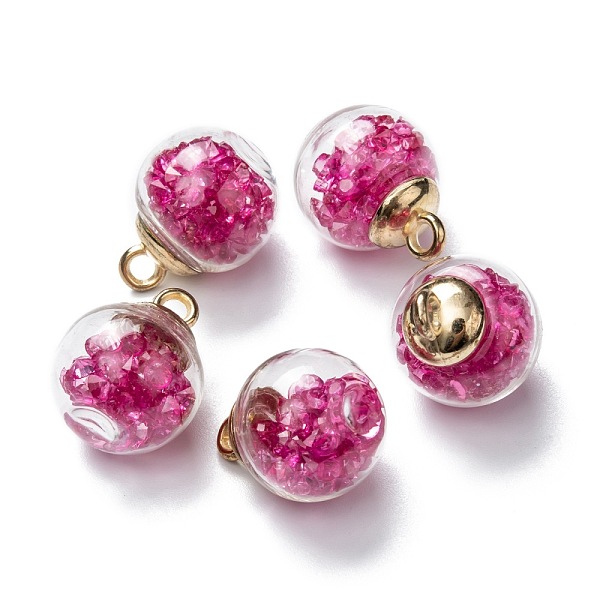 PandaHall Transparent Glass Bottle Pendants, with Glass Rhinestone Inside and Eco-Friendly Plastic Bottle Caps, Round, Fuchsia, 21x16mm..., Pink
PandaHall Transparent Glass Bottle Pendants, with Glass Rhinestone Inside and Eco-Friendly Plastic Bottle Caps, Round, Fuchsia, 21x16mm..., Pink