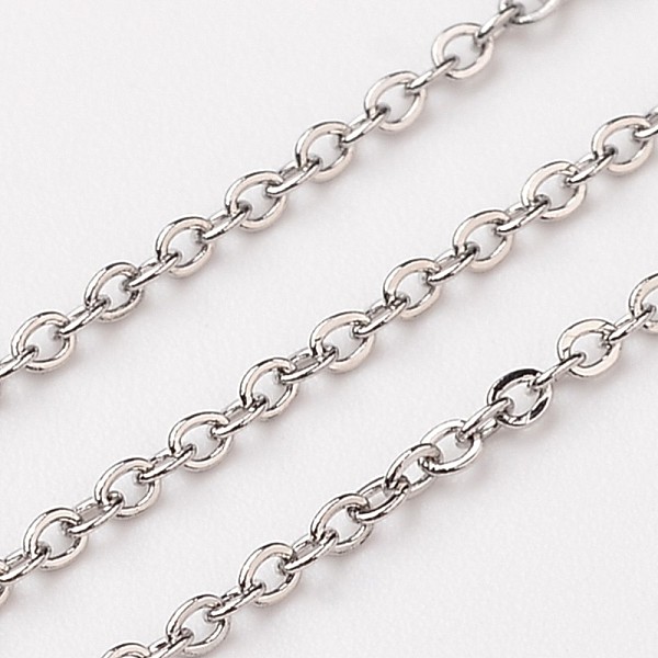 PandaHall 304 Stainless Steel Cable Chains, Soldered, Flat Oval, Stainless Steel Color, 2x1.5x0.4mm 304 Stainless Steel
PandaHall 304 Stainless Steel Cable Chains, Soldered, Flat Oval, Stainless Steel Color, 2x1.5x0.4mm 304 Stainless Steel
