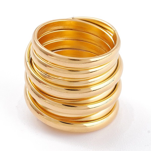 PandaHall Ion Plating(IP) Unisex 304 Stainless Steel Finger Rings, Column Round Shape, Golden, Size 7, 20~21.5mm, Inner Diameter: 16.9mm 304...
PandaHall Ion Plating(IP) Unisex 304 Stainless Steel Finger Rings, Column Round Shape, Golden, Size 7, 20~21.5mm, Inner Diameter: 16.9mm 304...