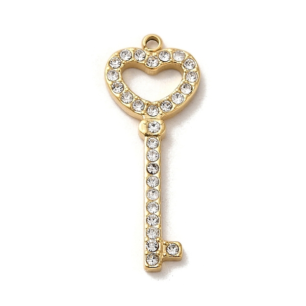 PandaHall 304 Stainless Steel Rhinestone Pendants, Heart Key Charm, Real 14K Gold Plated, 29x11x2mm, Hole: 1.6mm Stainless Steel+Rhinestone...
PandaHall 304 Stainless Steel Rhinestone Pendants, Heart Key Charm, Real 14K Gold Plated, 29x11x2mm, Hole: 1.6mm Stainless Steel+Rhinestone...