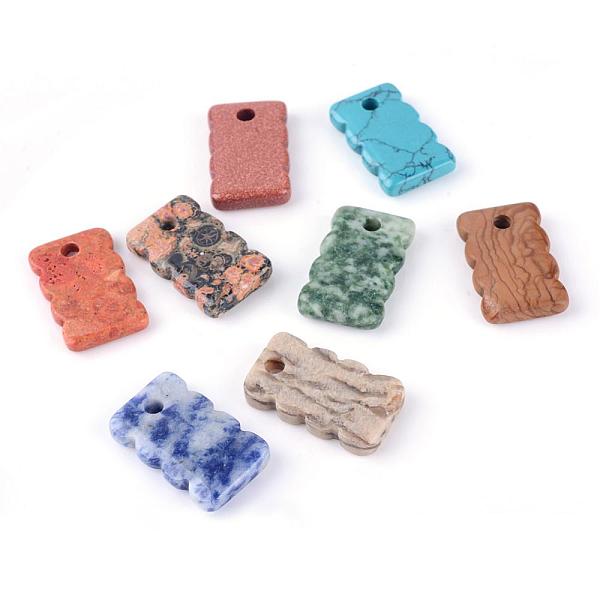 PandaHall Natural & Synthetic Gemstone Pendants, Rectangle, Dyed, 27~28x17x3~5mm, Hole: 3.5mm Mixed Stone Rectangle Multicolor
PandaHall Natural & Synthetic Gemstone Pendants, Rectangle, Dyed, 27~28x17x3~5mm, Hole: 3.5mm Mixed Stone Rectangle Multicolor