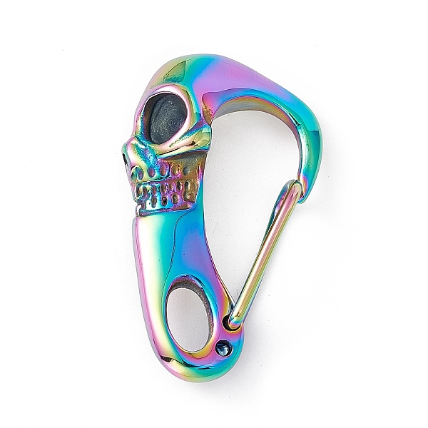 PandaHall 304 Stainless Steel Push Gate Snap Keychain Clasps, Skull, Rainbow Color, 45x26x13.5mm, Hole: 5x9mm 304 Stainless Steel Skull
PandaHall 304 Stainless Steel Push Gate Snap Keychain Clasps, Skull, Rainbow Color, 45x26x13.5mm, Hole: 5x9mm 304 Stainless Steel Skull