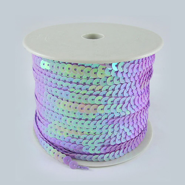 PandaHall Lt.Purple With AB Color Paillette/Sequins Roll, 6mm in diameter, 100 yards/roll Plastic Flat Round Purple
PandaHall Lt.Purple With AB Color Paillette/Sequins Roll, 6mm in diameter, 100 yards/roll Plastic Flat Round Purple