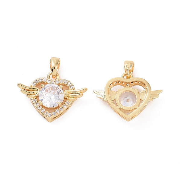 PandaHall Brass Micro Pave Clear Cubic Zirconia Pendants, Heart with Wing Charms, Real 18K Gold Plated, 14.5x19.5x5mm, Hole: 2.3x4.5mm...
PandaHall Brass Micro Pave Clear Cubic Zirconia Pendants, Heart with Wing Charms, Real 18K Gold Plated, 14.5x19.5x5mm, Hole: 2.3x4.5mm...