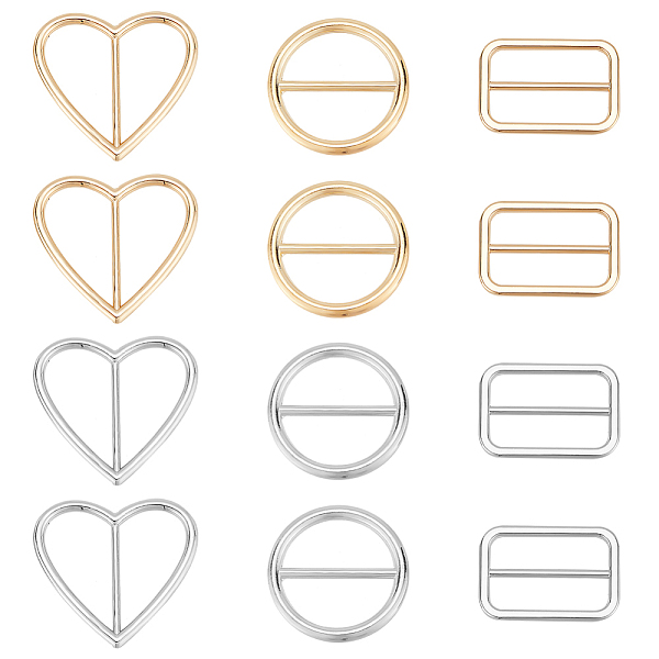 PandaHall WADORN 12Pcs 6 Style Alloy Buckle Clasps, For Webbing, Strapping Bags, Garment Accessories, Heart/Rectangle/Flat Round, Mixed...
PandaHall WADORN 12Pcs 6 Style Alloy Buckle Clasps, For Webbing, Strapping Bags, Garment Accessories, Heart/Rectangle/Flat Round, Mixed...
